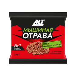 ALT Мышиная отрава №1 Гранулы и зерно от всех видов мышей, 100 г
