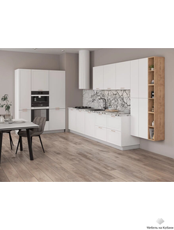 Кухня «Квадро» Белый софт модульная кухня