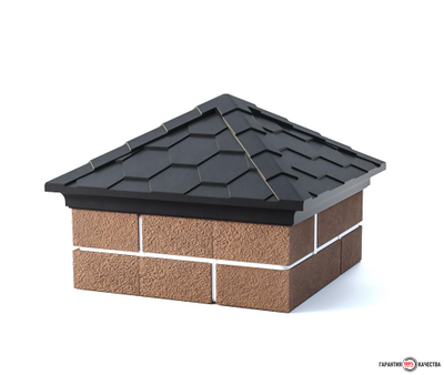 Колпаки на столбы полимерпесчаные (капельник) на 1.5 кирпича