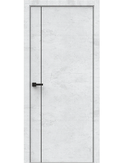 КОМПЛЕКТ ДВЕРИ "7" Графит белый Чёрная кромка