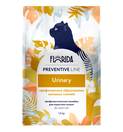 Florida Preventive Line Urinary сухой корм для кошек "Профилактика образования мочевых камней" 1.5 кг