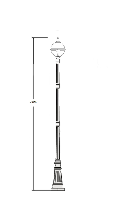 Парковый светильник VENA smoke  (h-176cm)