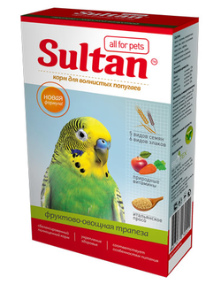 Sultan для волнистых попугаев "Трапеза фруктово-овощная" 0,5 кг