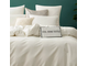 Комплект постельного белья Однотонный Сатин цвет Молочный CS037 (1.5 спальное,  Дуэт семейный)