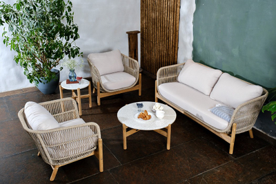 Диван двухместный из тика Talara