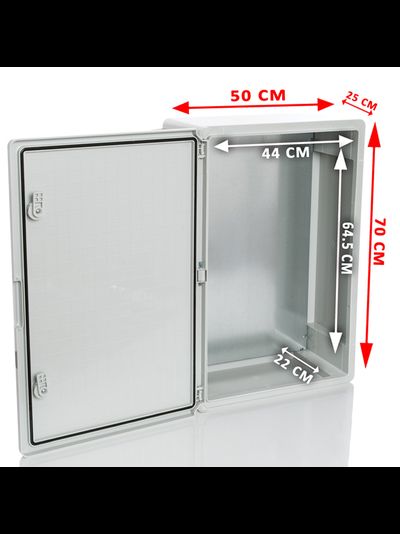 CamBox PP3010 Шкаф пластиковый с монтажной панелью, 500х700х250, непрозрачная дверца, IP65