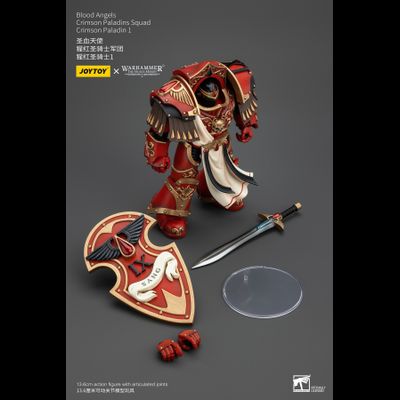 Алый паладин Кровавых Ангелов (Warhammer Horus Heresy) - КОЛЛЕКЦИОННАЯ ФИГУРКА 1/18 Blood Angels Crimson Paladin 1 (JT00317) - JOYTOY