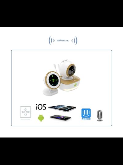 Wi-Fi радио-видеоняня Ramili Baby RV1800 с повышенной дальностью, 2-в-1, Full HD