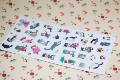 Наклейки "Жизнь котиков"