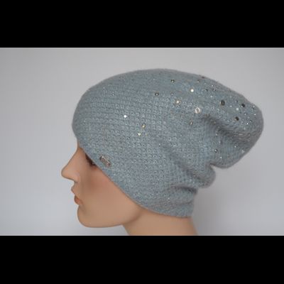 Голубая шапка женская с украшениями Vizio Италия 6161 CL