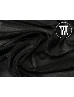 Шифон "Люрекс", цв. Черный