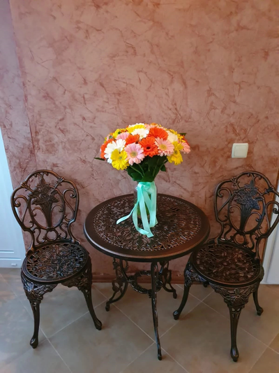 Кофейный комплект из литого алюминия Duo bronze