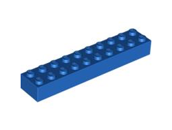 Brick 2 x 10, Blue (3006 / 300623 / 4615600)