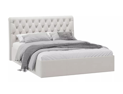 Спальня Скарлет - Кровать двойная Универсальная с ПМ Тип 1 Велюр бежевый 1600