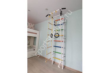 ДСК-12.с "Атлет-2ц", цветные ступеньки ПВХ, цвет белый