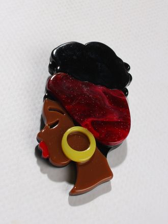 Брошь "Кубинка" акрил