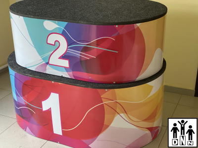 Пьедестал матрешка для награждения овальный