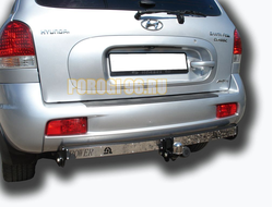 Фаркоп с нержавеющей пластиной Лидер-Плюс для Hyundai Santa Fe Classic 2000-2012