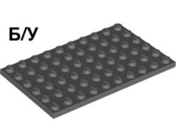 ! Б/У - Plate 6 x 10, Dark Bluish Gray (3033 / 4211114) - Б/У
