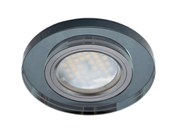 Светильник встраиваемый Ecola DL1650 MR16 GU5.3 круг стекло Черный/Черный хром 25x95 FB1650EFF