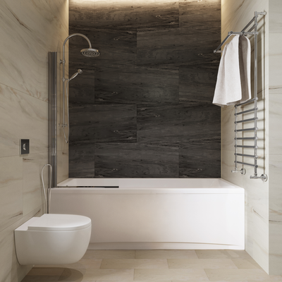 Штора на ванну Соло 75*140, хром., прозр., расп. (1место) [53815]