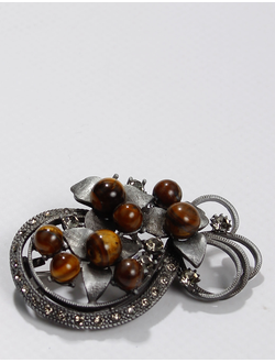 Брошь" Тигровый глаз"
