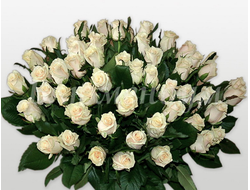 большой букет из белых роз челны доставка цветов