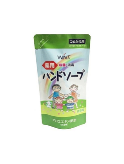 Nihon "Wins Hand soup" Семейное жидкое мыло для рук с экстрактом алоэ, с антибактериальным эффектом, 200 мл.