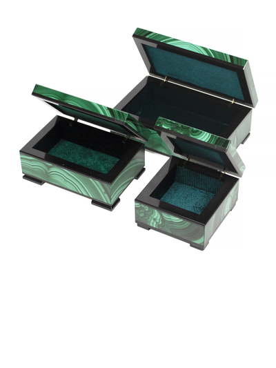 Шкатулка из натурального малахита, разные размеры