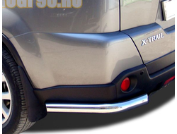 Защита заднего бампера угловая d60 для Nissan X-trail T31 (2007-2010)