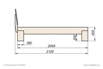Кровать "Берген" (Bergen) С 160, Belfan