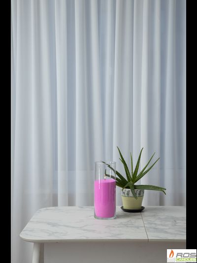 Насыпная свеча "Цилиндр 30 см", розовая "Розовый", с отдушкой "Ванильная карамель"