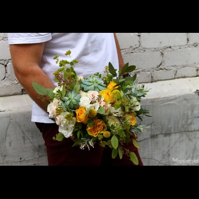 Букет невесты &amp; Бутоньерка № 1323