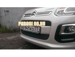 Защита радиатора Citroen C3 Picasso 2013- (2 части) black