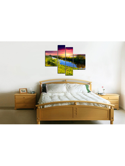 Модульная картина "Фиолетовый закат"