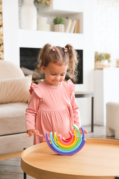 Пирамидка - прорезыватель из пищевого силикона Радуга большая