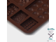 Форма силиконовая для шоколада Доляна «Шоколадное ассорти», 20×14,5×0,7 см, 9 ячеек, цвет коричневый