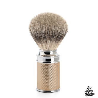 Помазок Muehle Traditional с ворсом барсука Silvertip, розовое золото