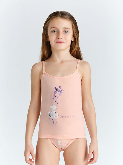 Mайка для девочек - Baykar - 4156 - персиковый