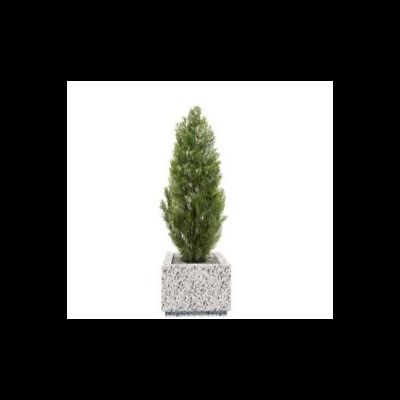 Уличное кашпо для цветов из архитектурного бетона №11 (белое)