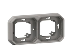 Рамка встроенного монтажа 2-я IP55, серый - Legrand 069683L - Plexo New
