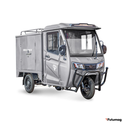 Грузовой электротрицикл Rutrike КАРГО Кабина Дуал серый