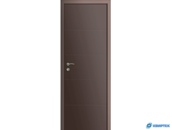 Дверь глухая пластиковая KAPELLI Multicolor Ф4Г Коричневый RAL 8017 купить в Челябинске | КВИРТЕК