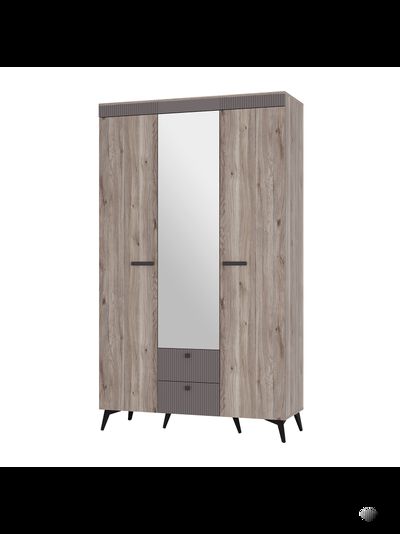 Кассандра ШК-08 шкаф 3-х створчатый Дуб смоки/Дуб смоки, MF-14
