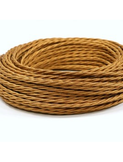 Провод витой в ретро стиле ПРВ 2х2.5 медный шелк