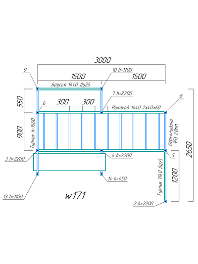 Спортивная площадка Workout W171