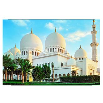 4680203159352 Алмазная мозаика Alingar, на подрамнике, AL8670 &quot;Белая мечеть Абу-Даби&quot; 20х30 см, полным заполнением, (матов.), 20 цветов.