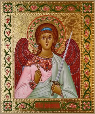 Ангел-Хранитель. Рукописная икона. 17,5х21см.