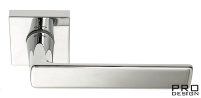 Дверная ручка на квадратном основании Fratelli Cattini "ELLE" 8-CR полированный хром