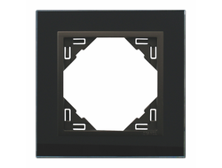 Efapel 90910 TEP, Рамка 1 пост, черное стекло/черный